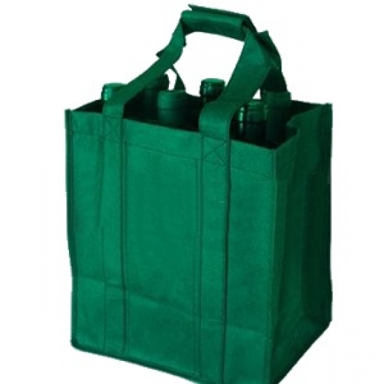 6只装深绿色环保不织布酒袋N059 产品- 6只装深绿色环保不织布酒袋N059
